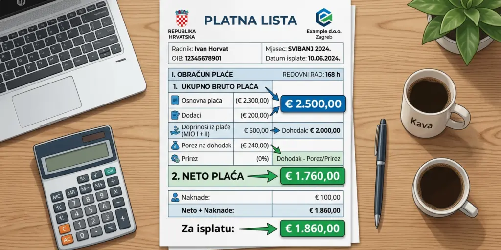 platna lista bruto neto